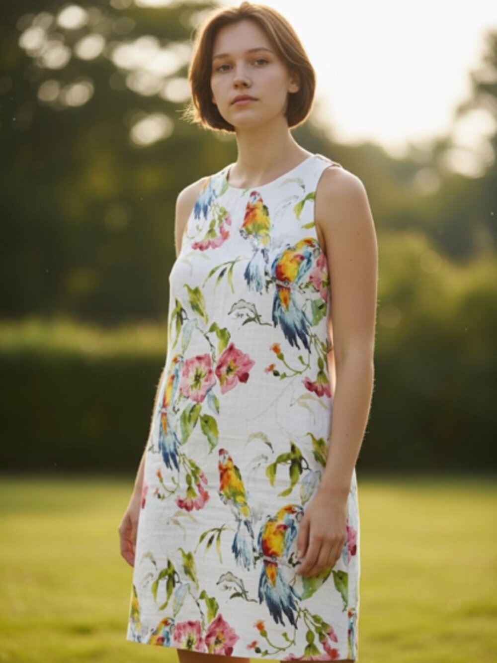 TOMMY BAHAMA Women's Tropical Print Sleeveless Dress